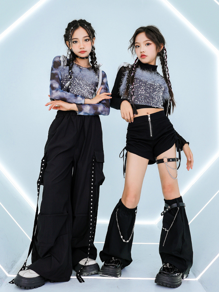 Girls Grunge Punk's K-Pop Style Casual Cargo Pants  |  Bottoms Bottoms Bottoms